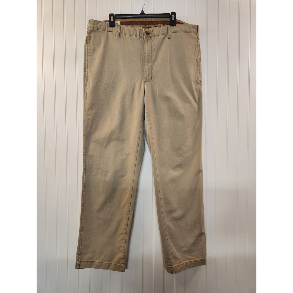 NEW Orvis Chino Pants Mens 38x32 Khaki 100% Cotton Straight Leg USA Outdoor